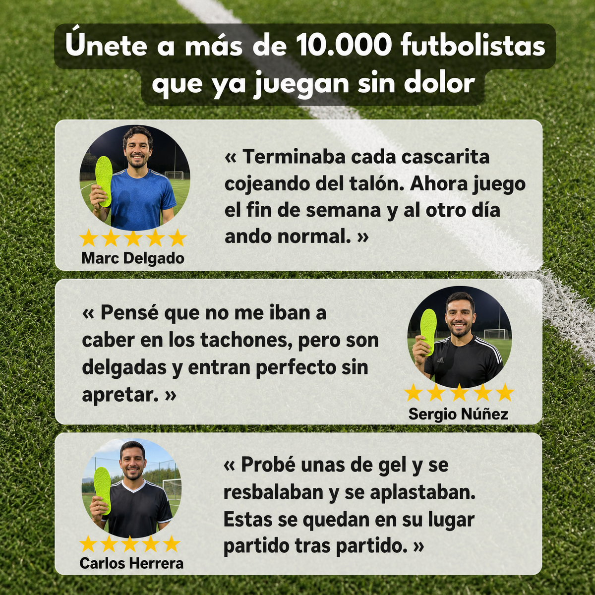 Plantillas Solane® – Juega más tiempo, sin dolor